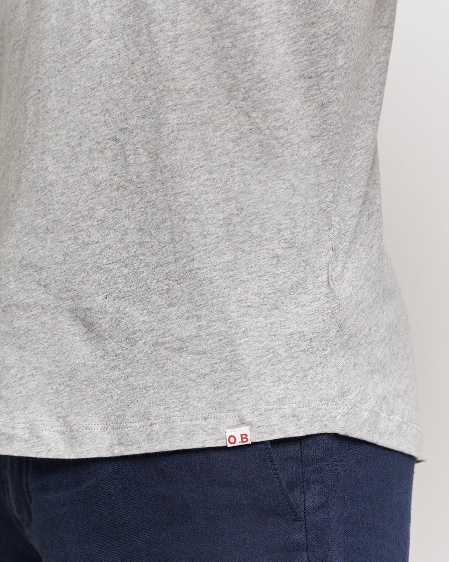 Men | T-Shirts | Orlebar Brown | OB V-Neck Tee Grey Melange