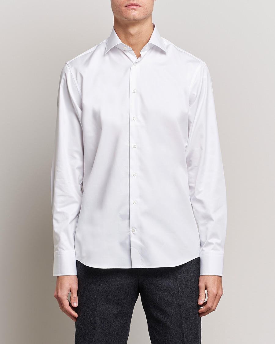 Men | Shirts | Stenströms | Fitted Body Shirt White