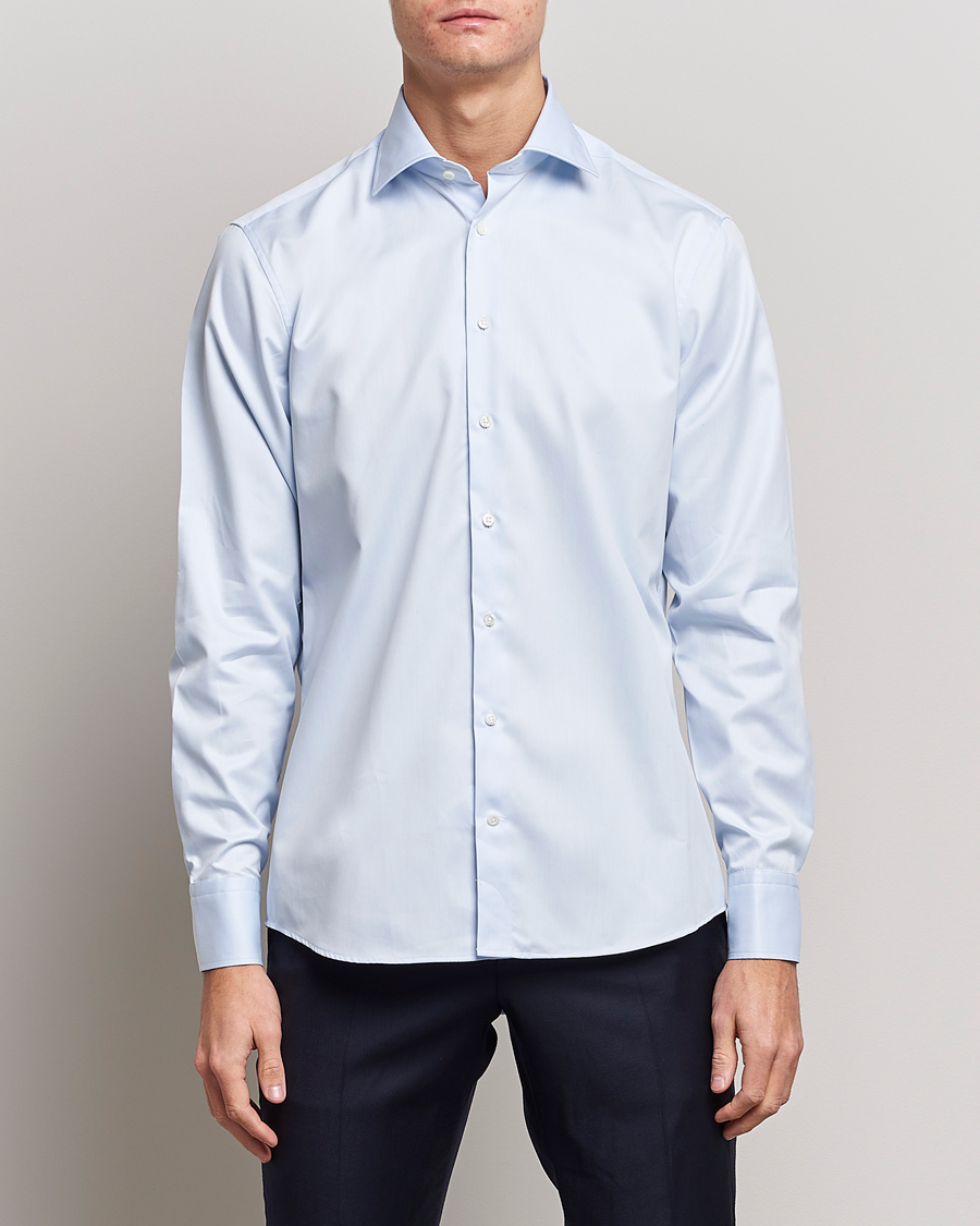 Men | Stenströms | Stenströms | Fitted Body Shirt Blue