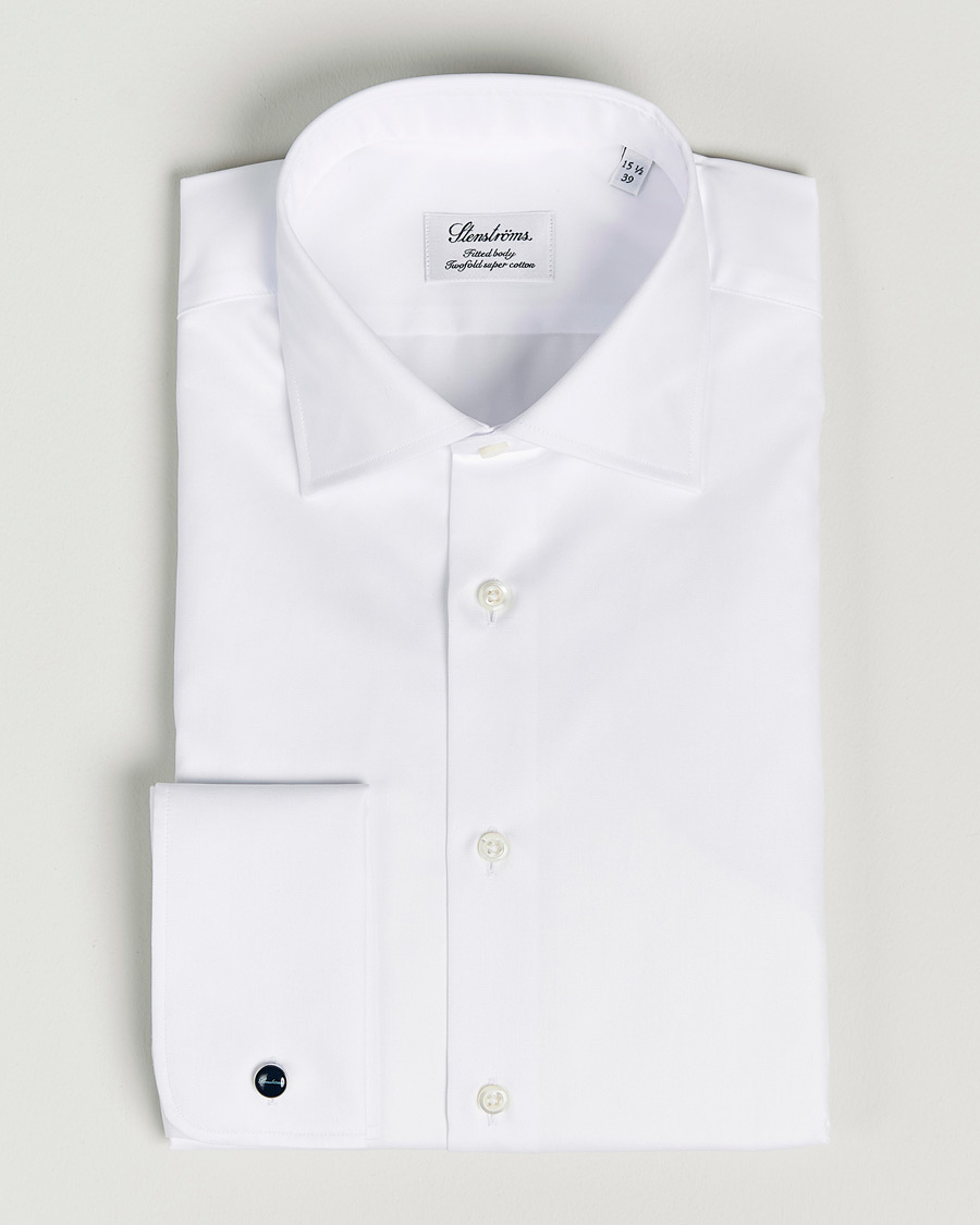 Men | Shirts | Stenströms | Fitted Body Double Cuff White