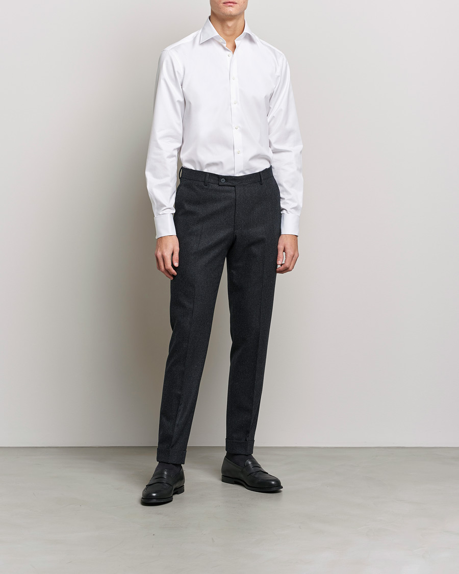 Men | Shirts | Stenströms | Fitted Body Double Cuff White