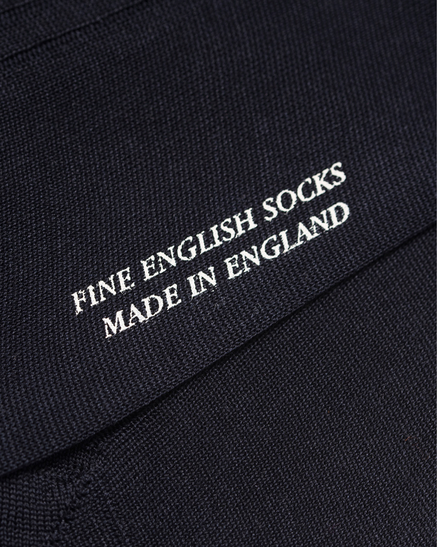Men | Underwear & Socks | Pantherella | Vale Cotton Socks Navy