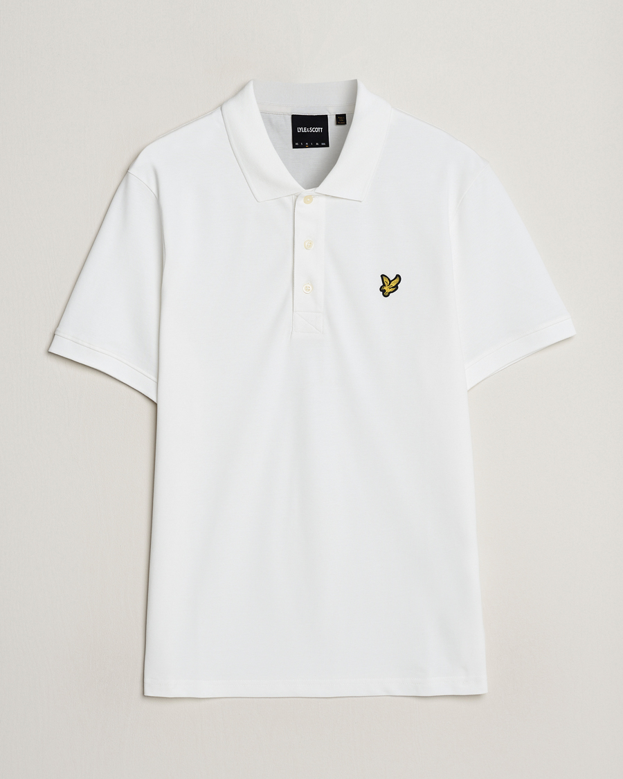 Men | Polo Shirts | Lyle & Scott | Plain Pique Polo Shirt White