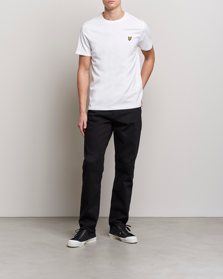 Men |  | Lyle & Scott | Plain Crew Neck Cotton T-Shirt White