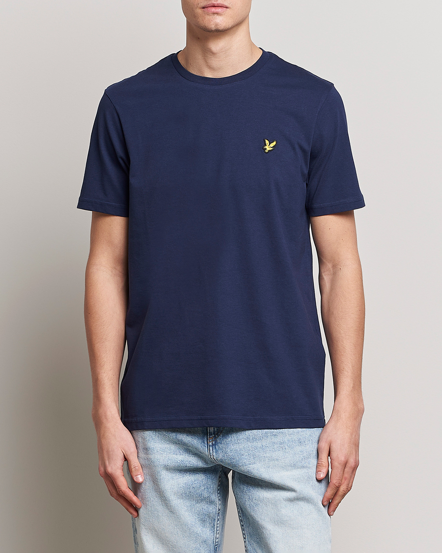 Men | T-Shirts | Lyle & Scott | Crew Neck Organic Cotton T-Shirt Dark Navy