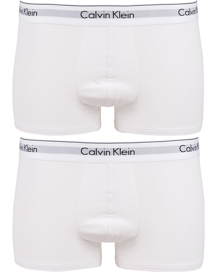 Men | Underwear & Socks | Calvin Klein | Modern Cotton Stretch Trunk 2-Pack White