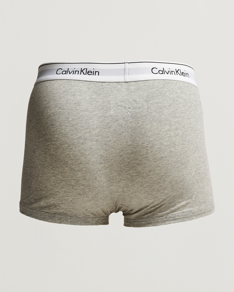 Calvin Klein Modern Cotton Stretch Trunk Heather Grey/Black at CareOfCarl.c
