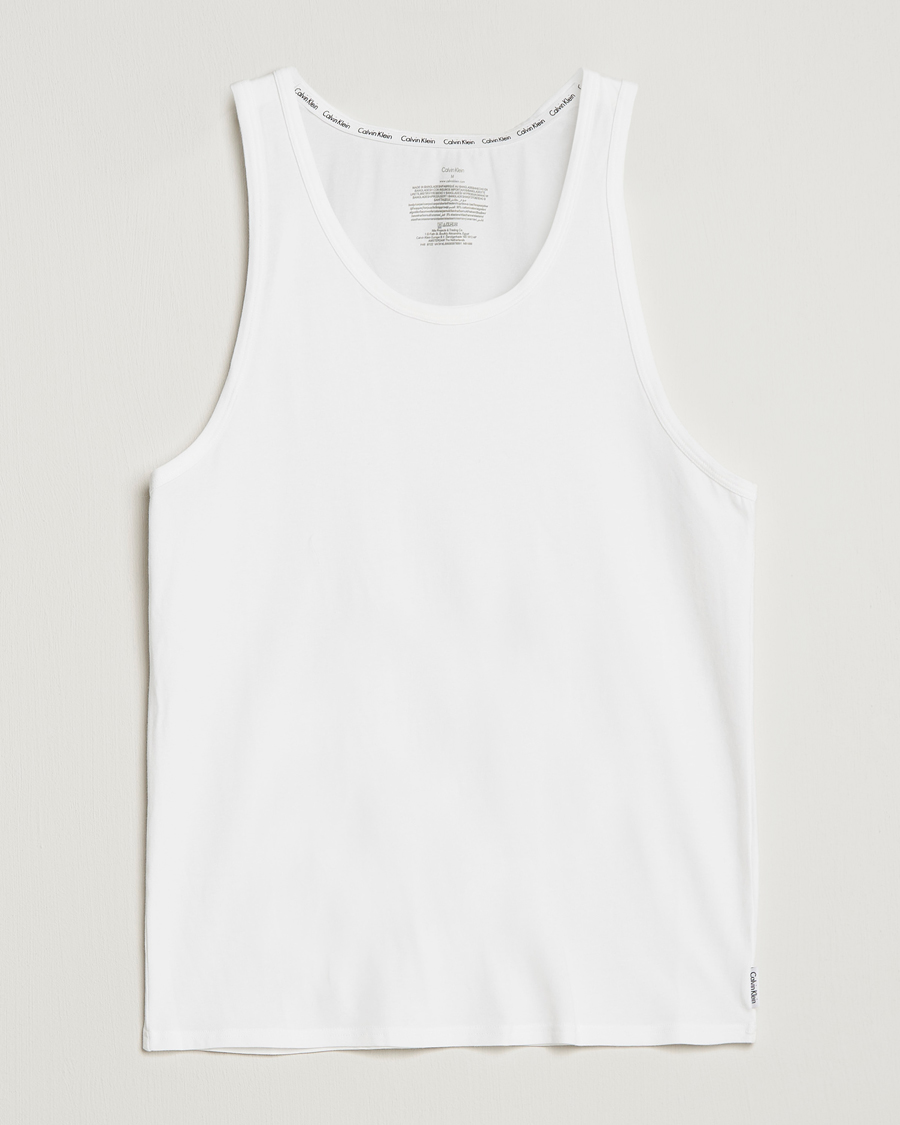 Men | T-Shirts | Calvin Klein | Cotton Tank Top 2-Pack White