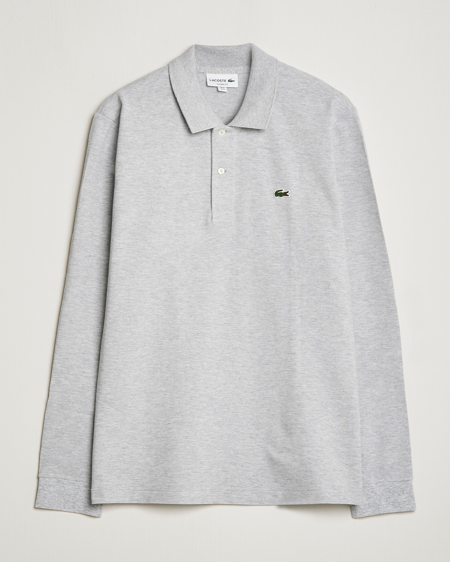 Men | Polo Shirts | Lacoste | Original Long Sleeve Polo Piké Silver Chine