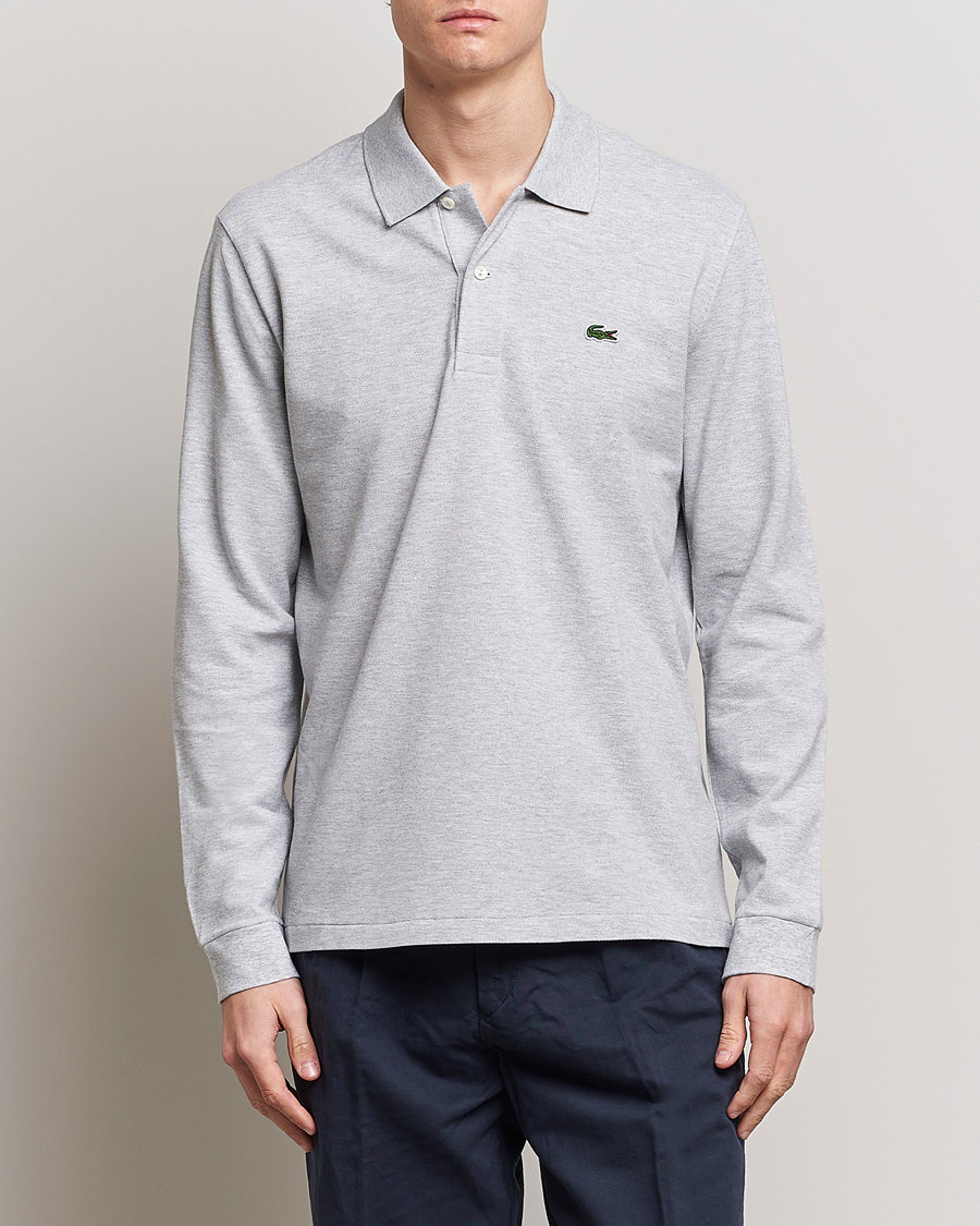 Men | Polo Shirts | Lacoste | Original Long Sleeve Polo Piké Silver Chine