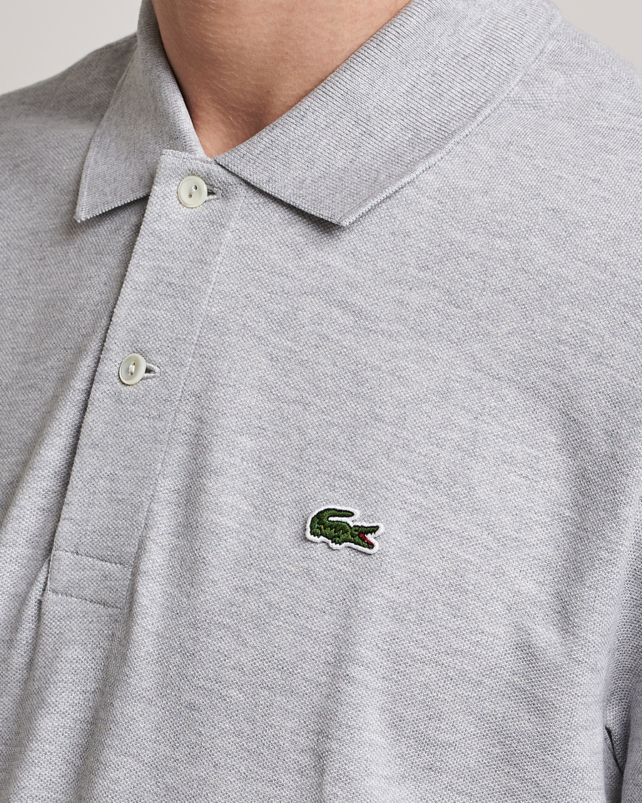 Men | Polo Shirts | Lacoste | Original Long Sleeve Polo Piké Silver Chine