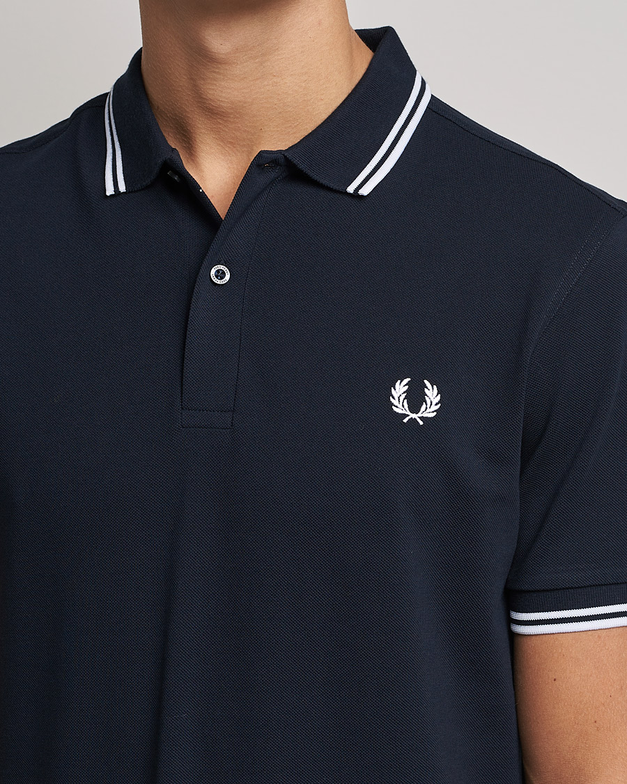 Men | Polo Shirts | Fred Perry | Twin Tipped Polo Shirt Navy/White