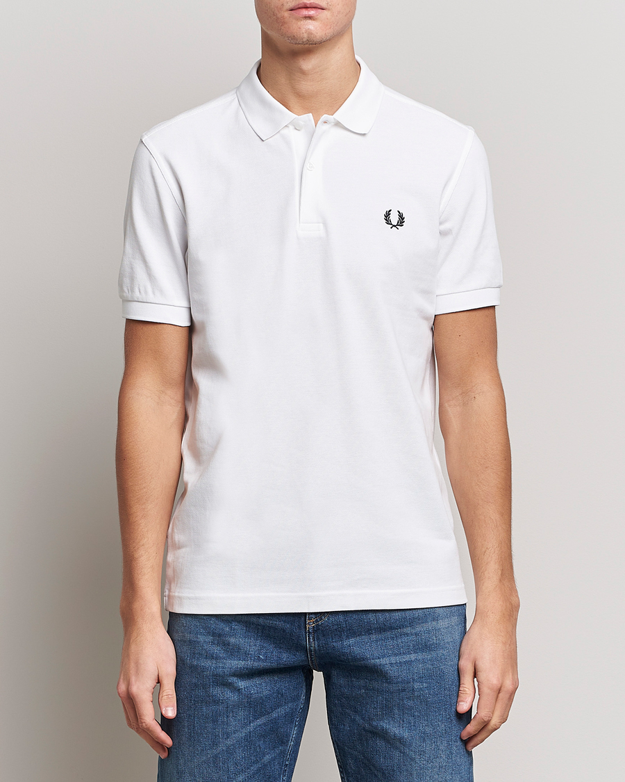 Men | Polo Shirts | Fred Perry | Plain Polo White