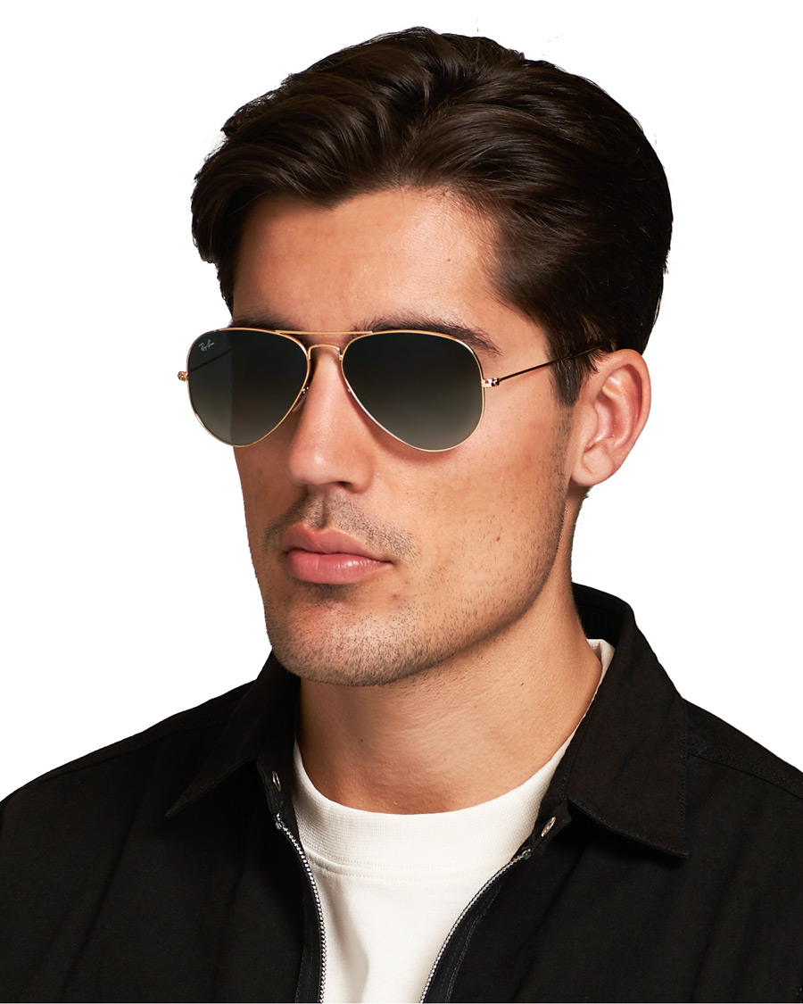 Men | Sunglasses | Ray-Ban | 0RB3025 Aviator Sunglasses Gold/Grey