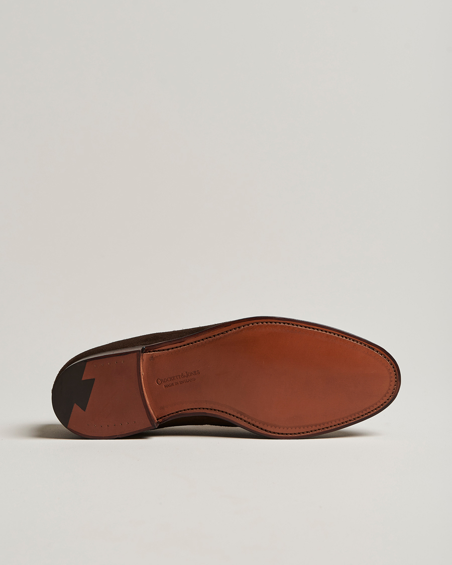 Men | Loafers | Crockett & Jones | Cavendish Tassel Loafer Dark Brown Suede