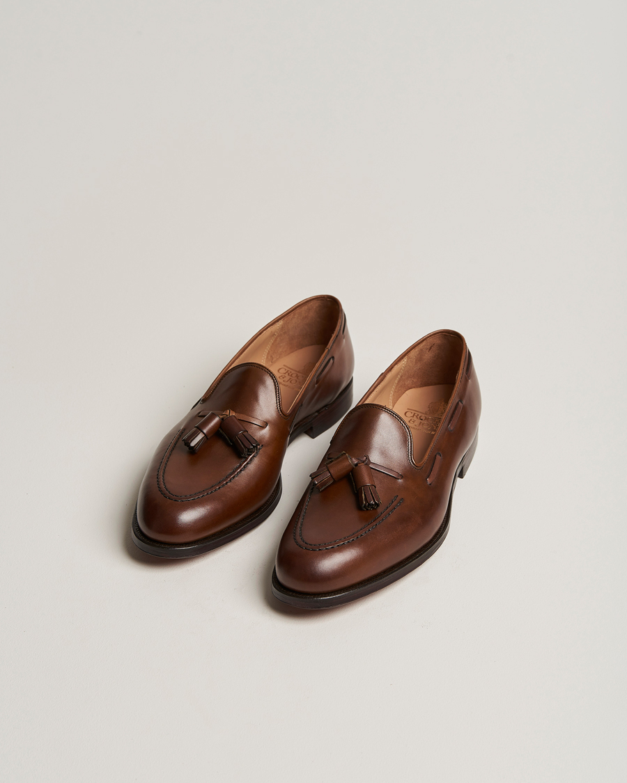 Men | Loafers | Crockett & Jones | Cavendish Tassel Loafer Dark Brown Calf