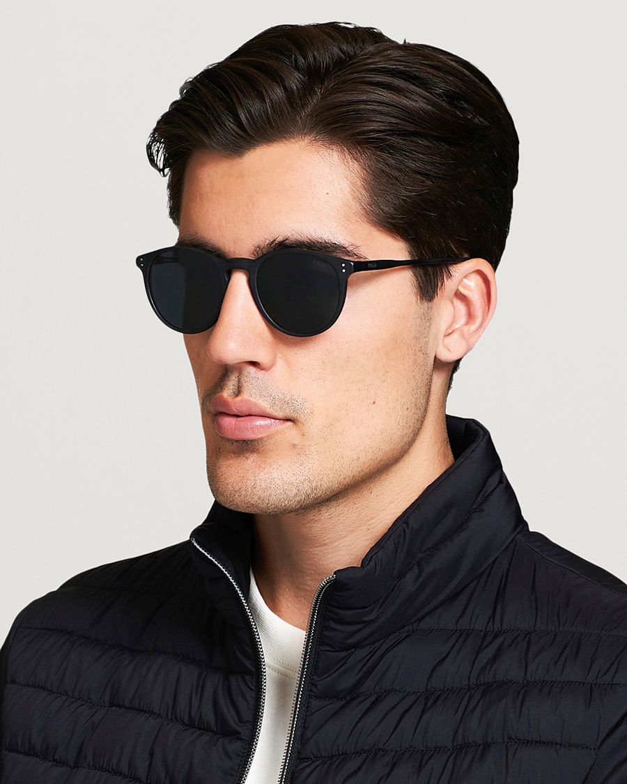 Men | Round Frame Sunglasses | Polo Ralph Lauren | 0PH4110 Round Sunglasses Matte Black