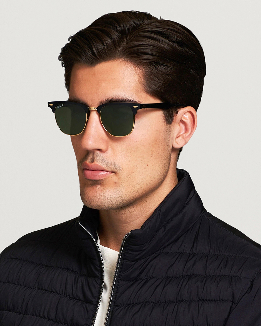 Men | Sunglasses | Ray-Ban | 0RB3507 Clubmaster Sunglasses Black Arista/Polar Green
