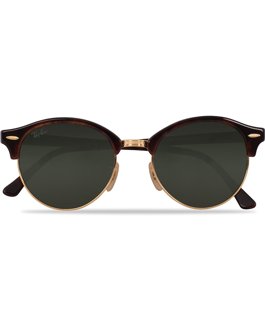 Men | Ray-Ban 0RB4246 Clubround Sunglasses Red Havana/Green | Ray-Ban | 0RB4246 Clubround Sunglasses Red Havana/Green