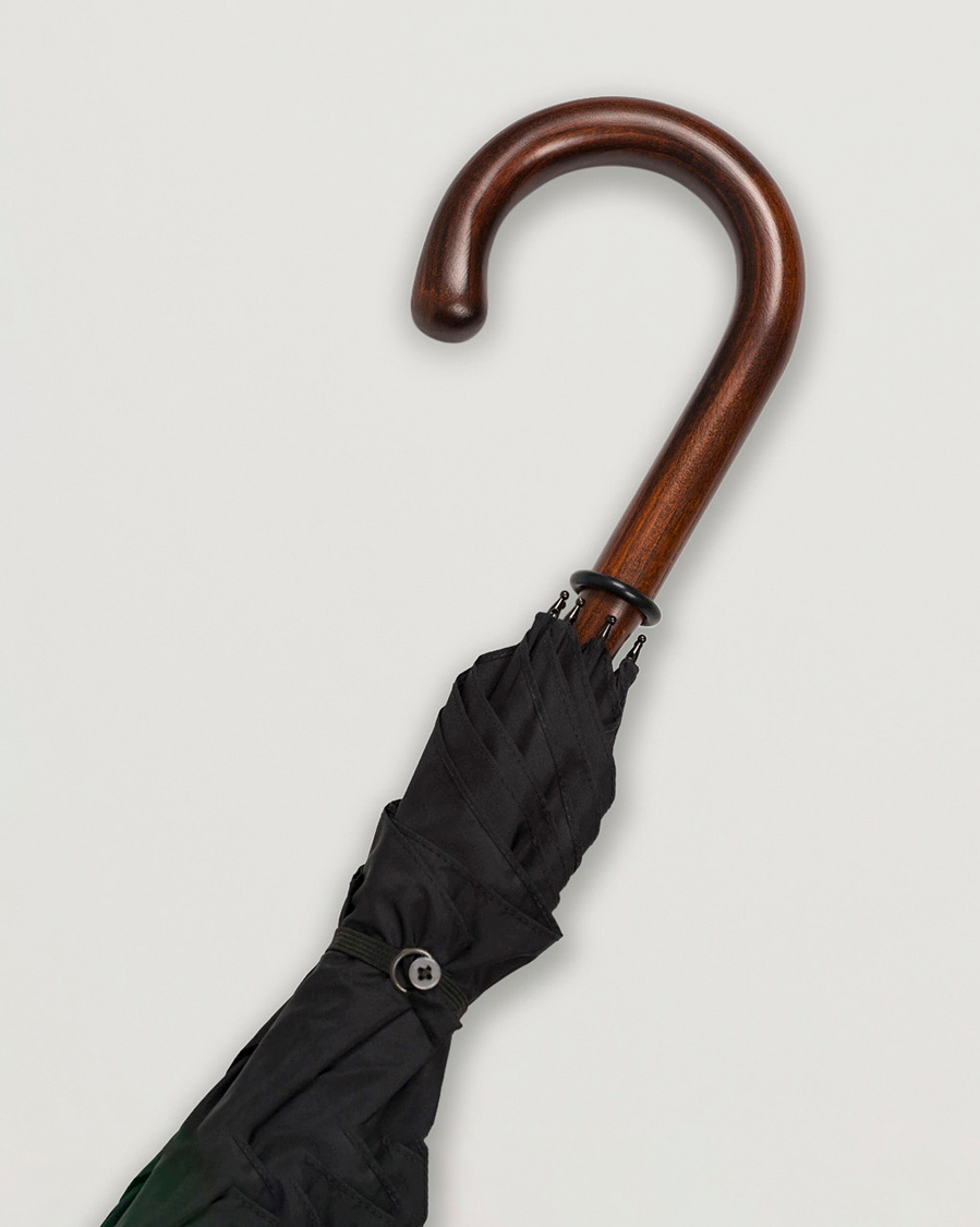 Men | Umbrellas | Fox Umbrellas | Polished Cherrywood Solid Umbrella Black