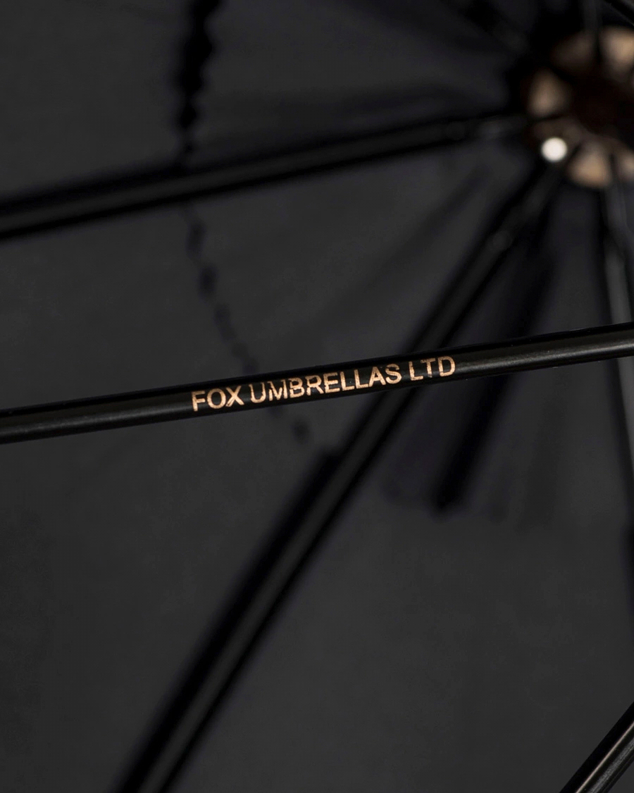 Men | Umbrellas | Fox Umbrellas | Polished Cherrywood Solid Umbrella Black