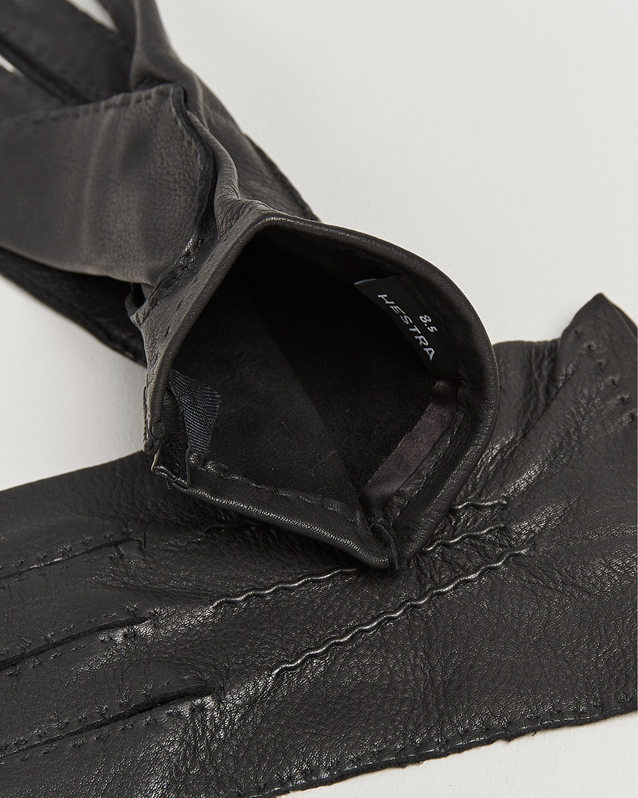 Men | Warming accessories | Hestra | Henry Unlined Deerskin Glove Black