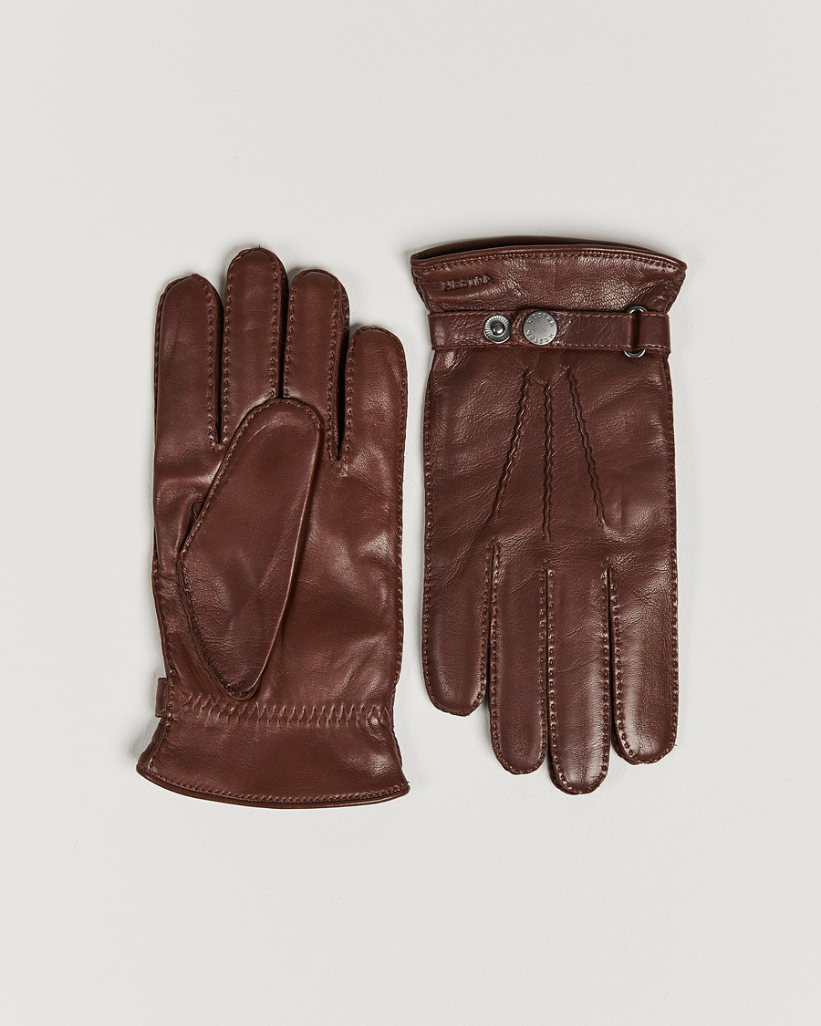 Men | Gloves | Hestra | Jake Wool Lined Buckle Glove Chestnut