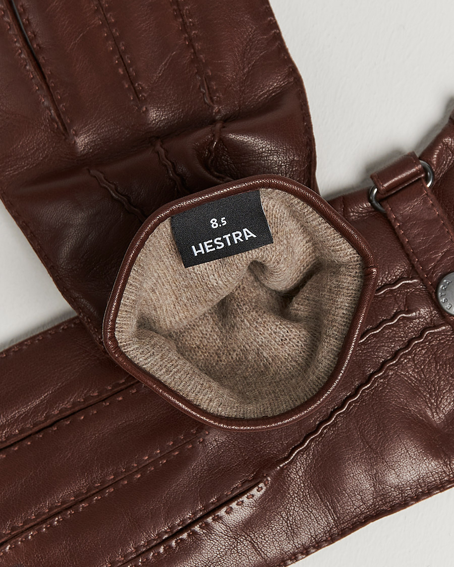 Men | Warming accessories | Hestra | Jake Wool Lined Buckle Glove Chestnut