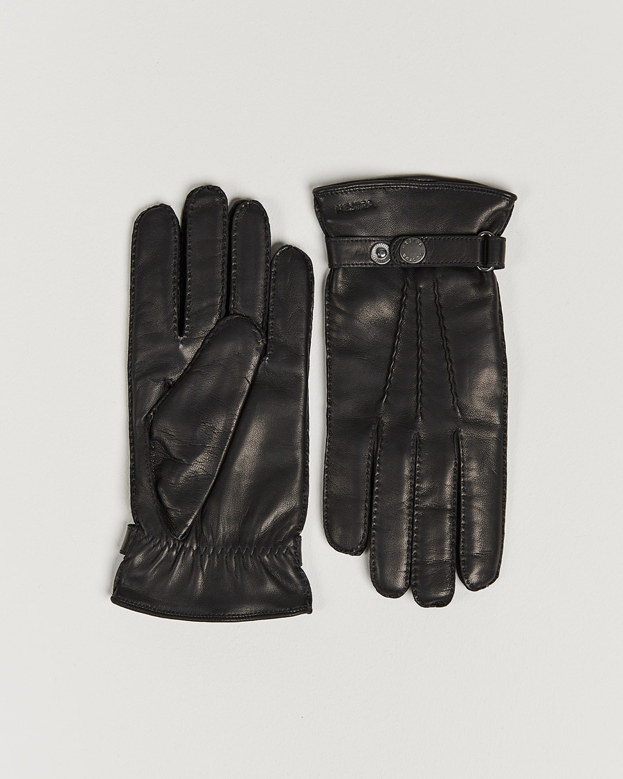 Men | Gloves | Hestra | Jake Wool Lined Buckle Glove Black