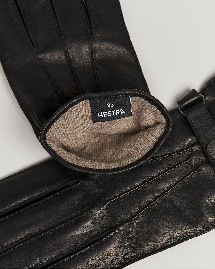 Men | Warming accessories | Hestra | Jake Wool Lined Buckle Glove Black