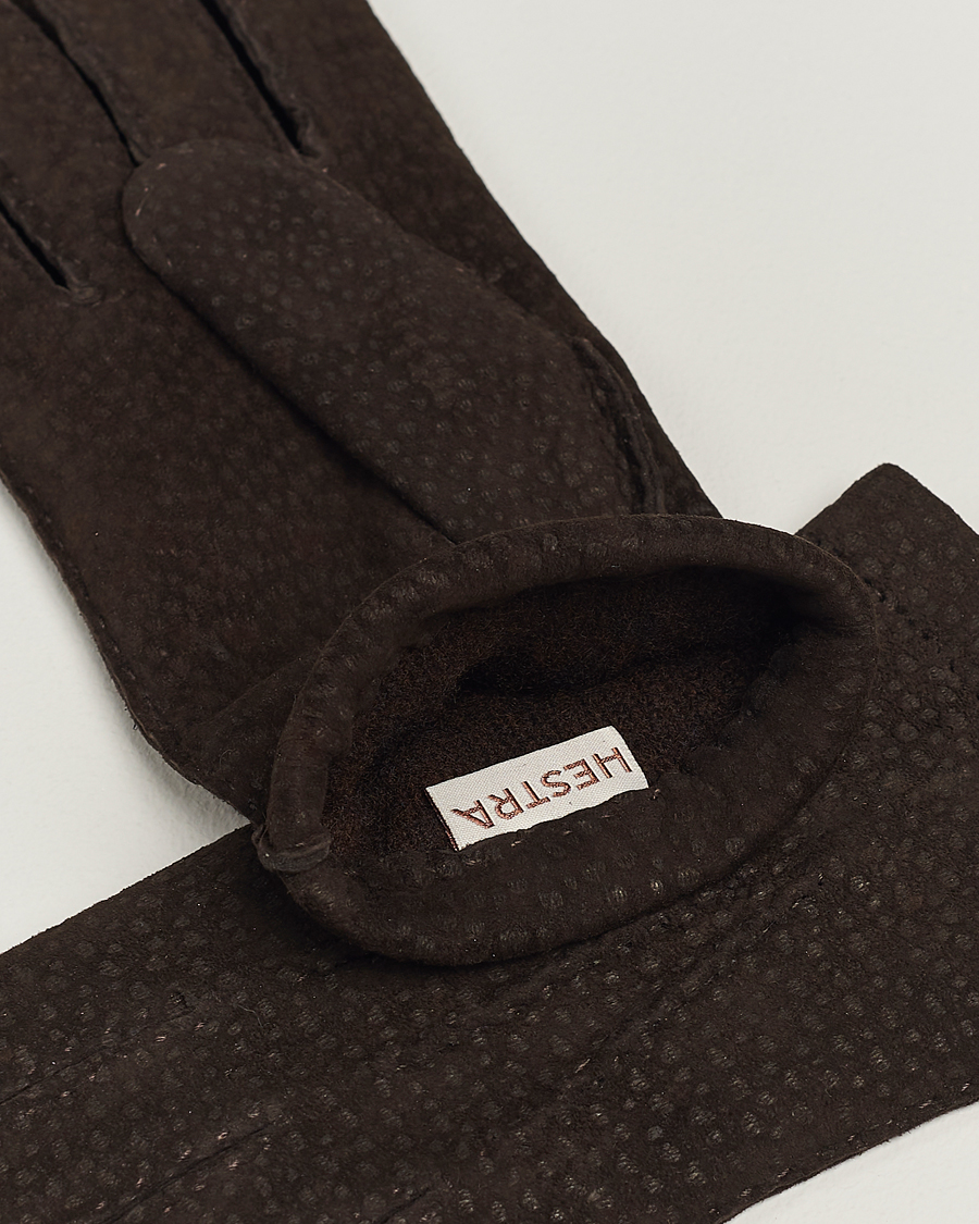 Men | Gloves | Hestra | Carpincho Handsewn Cashmere Glove Espresso Brown