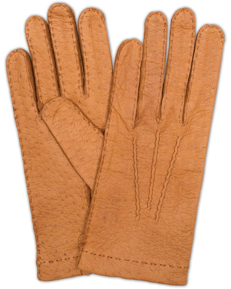 Men |  | Hestra | Peccary Handsewn Unlined Glove Cognac