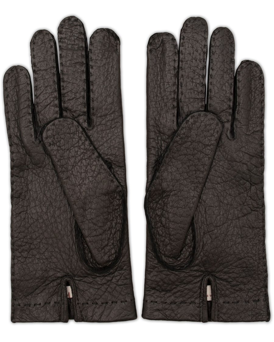 Men | Hestra | Hestra | Peccary Handsewn Unlined Glove Black