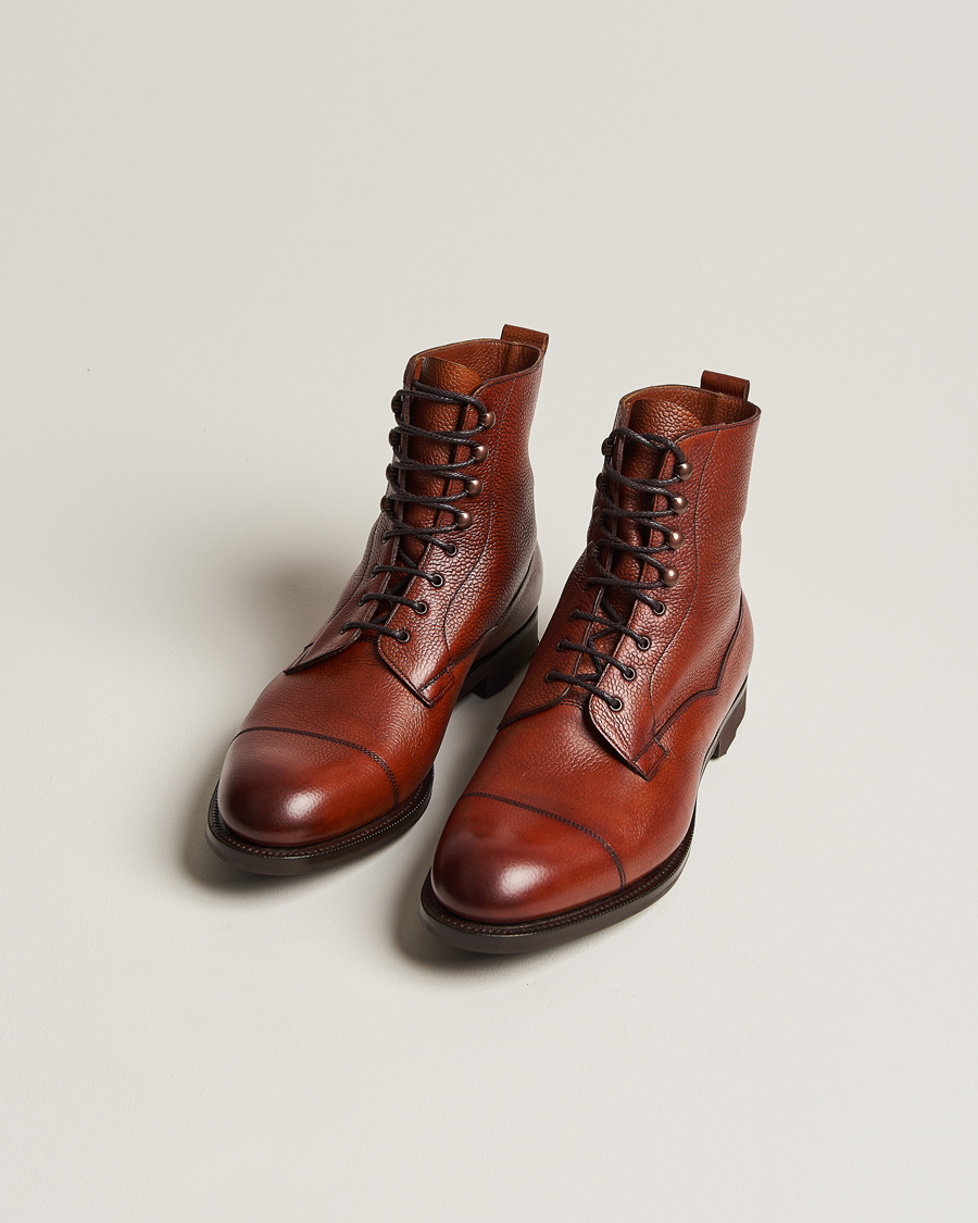 Men | Handmade Shoes | Edward Green | Galway Ridgeway Boot Rosewood Country Calf