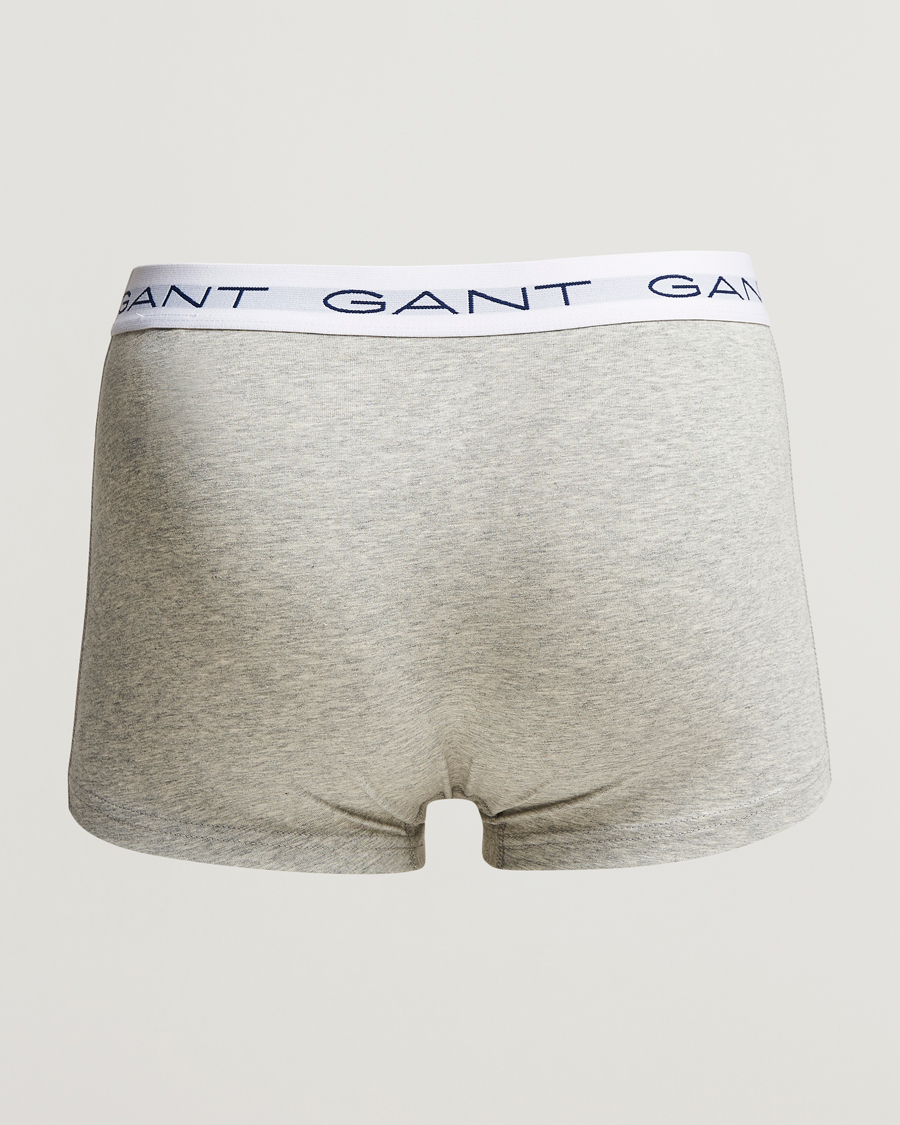 Men | Underwear & Socks | GANT | 3-Pack Trunk Boxer White/Black/Grey Melange