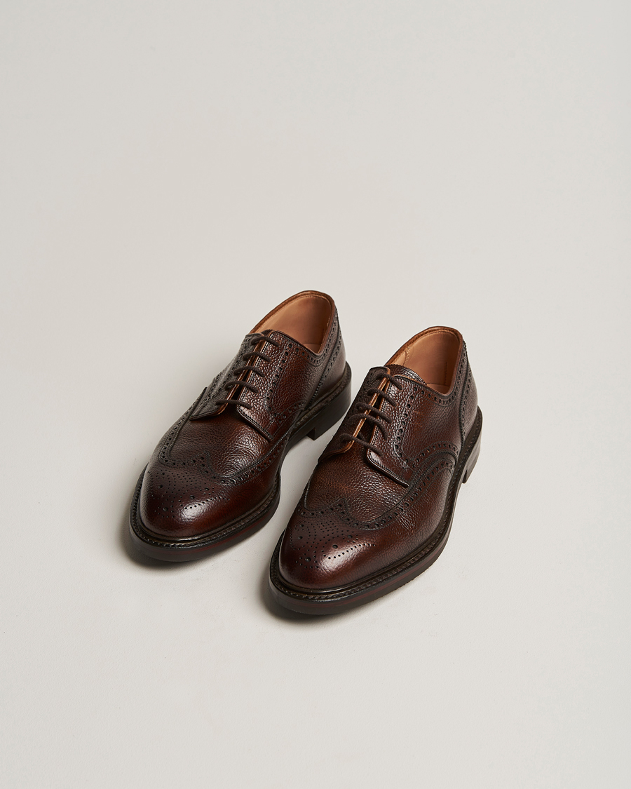 Crockett & Jones Pembroke Derbys Dark Brown Grained Calf UK7