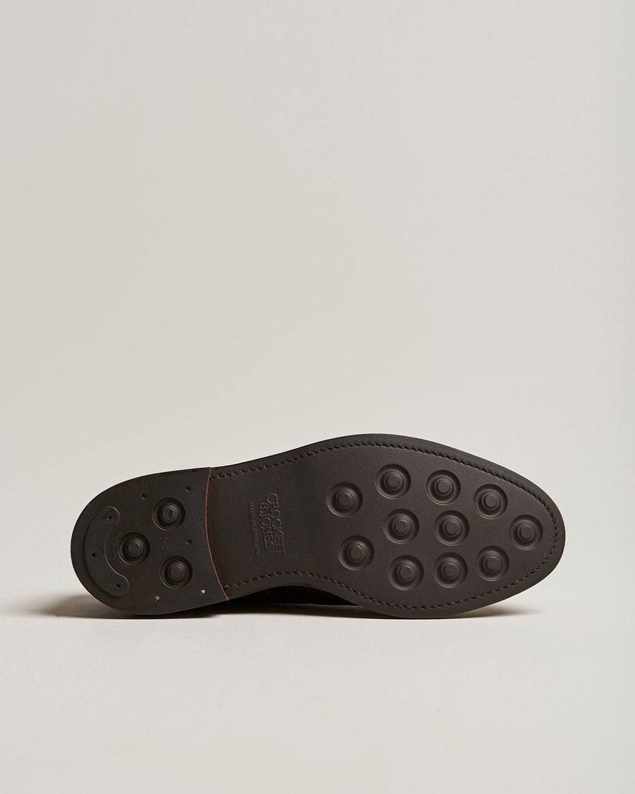 Men | Brogues | Crockett & Jones | Pembroke Derbys Dark Brown Grained Calf