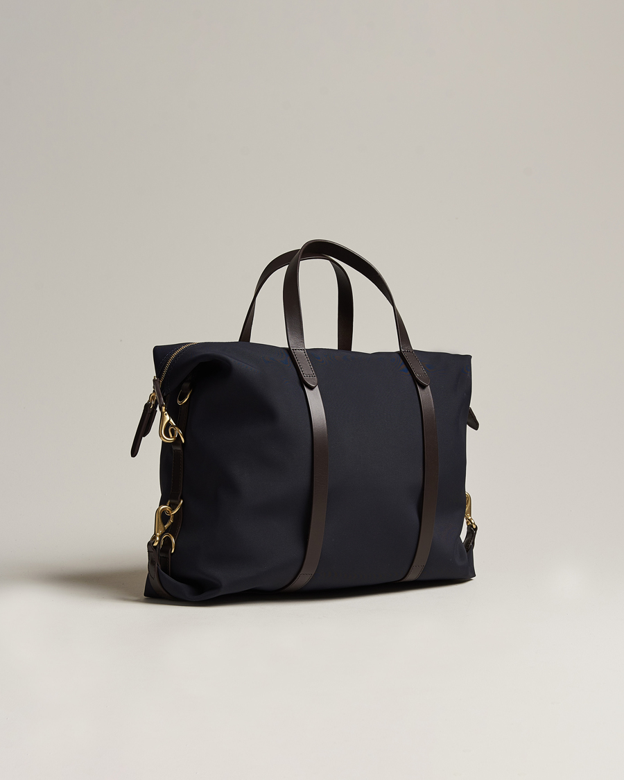 Men | Bags | Mismo | M/S Utility Nylon Duffle Bag Navy/Dark Brown