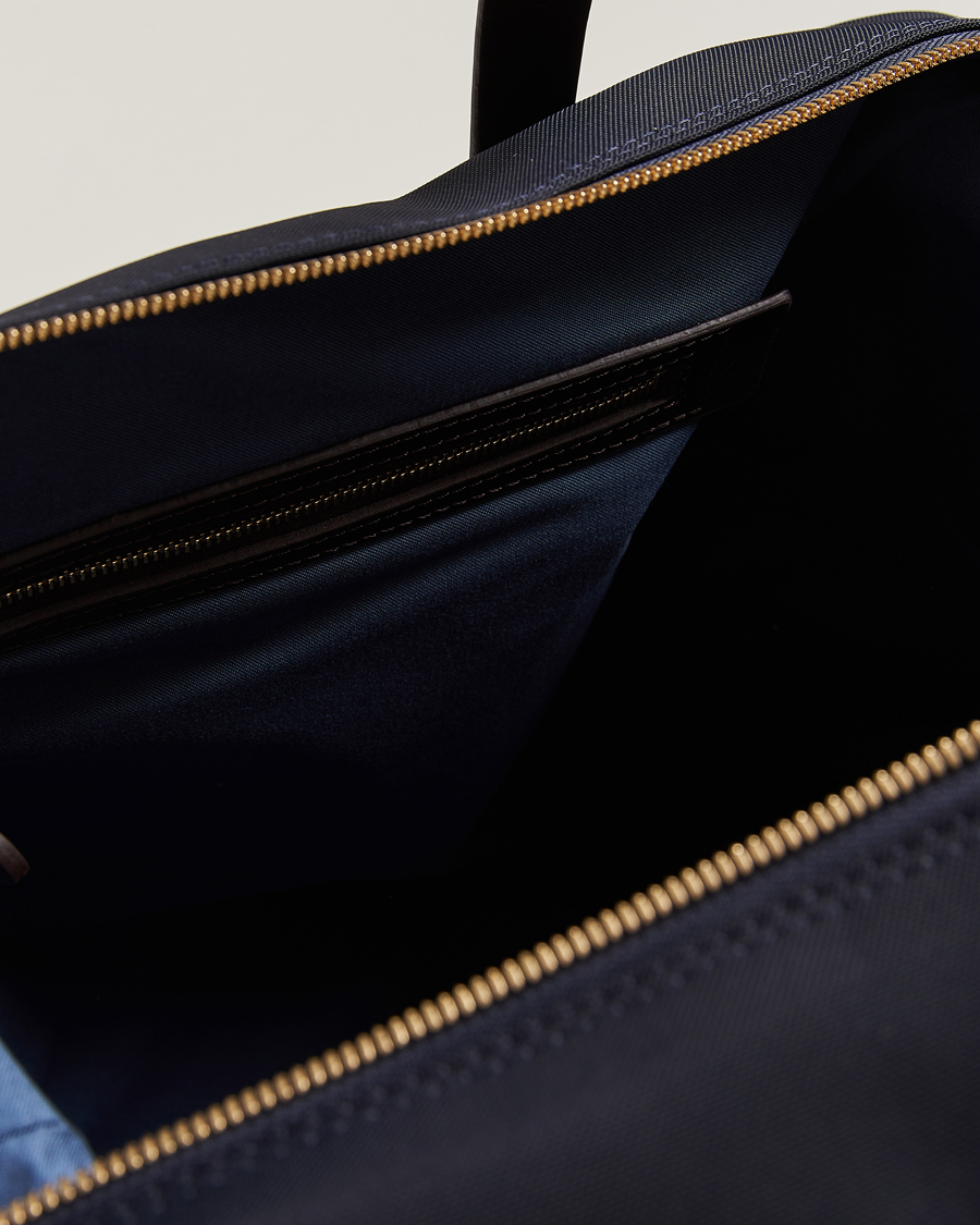 Men | Bags | Mismo | M/S Utility Nylon Duffle Bag Navy/Dark Brown