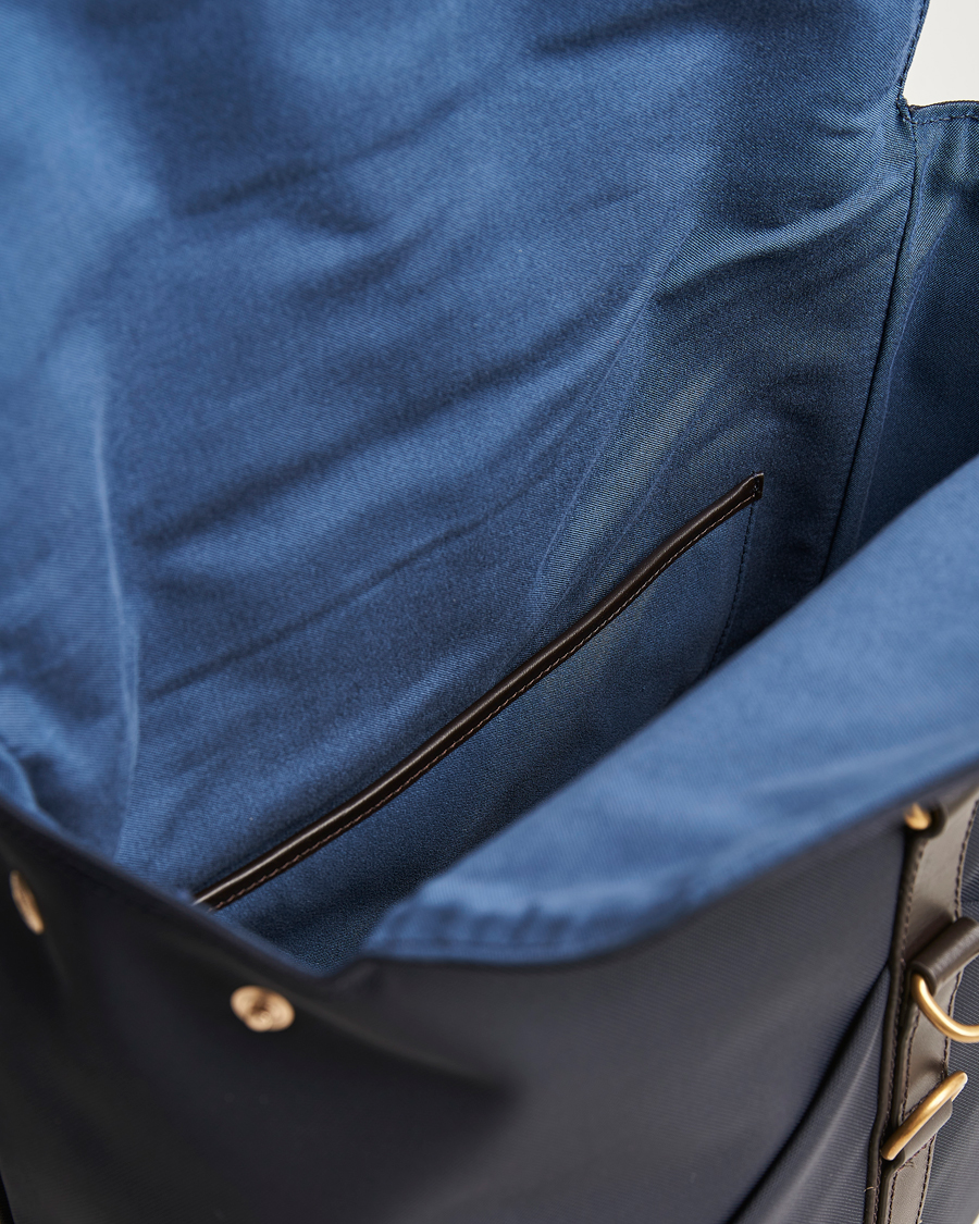 Men | Bags | Mismo | MismoM/S Nylon BackpackNavy/Dark Brown