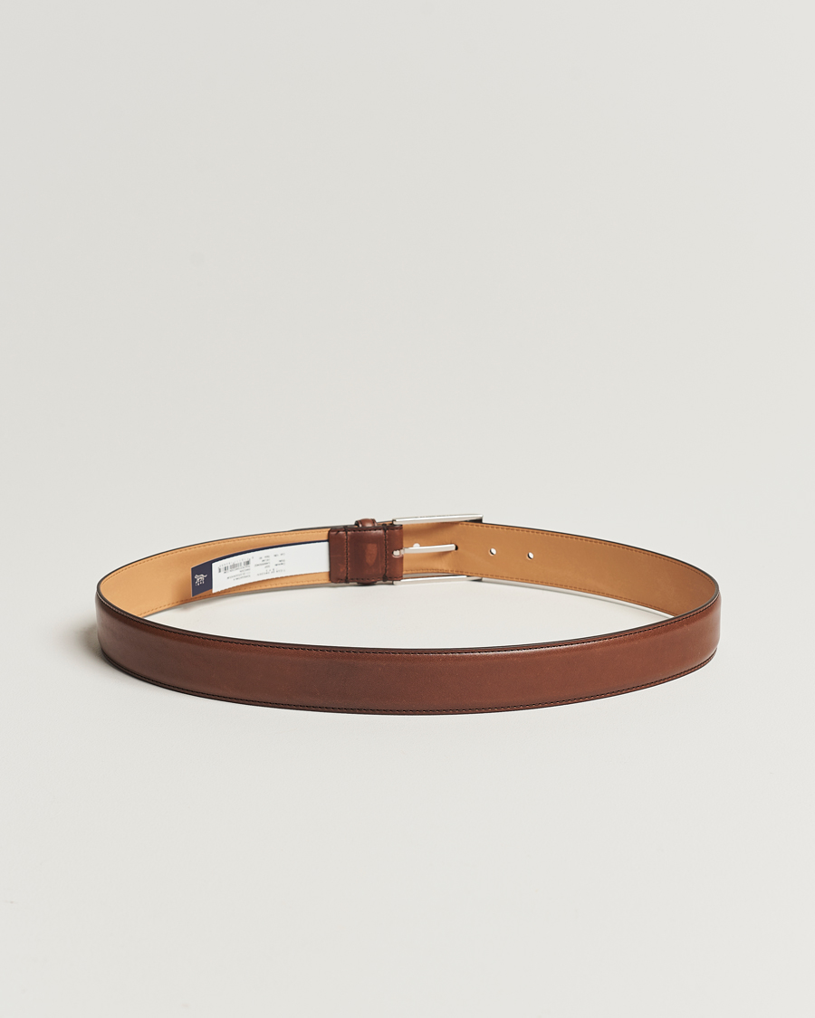Men | Belts | Tiger of Sweden | Helmi Leather 3,5 cm Belt Brown