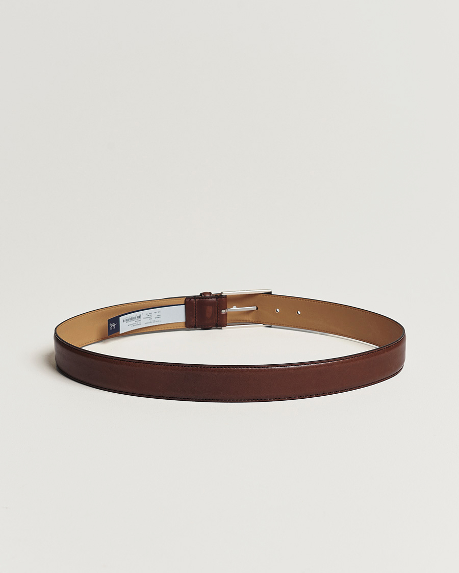 Men | Belts | Tiger of Sweden | Helmi Leather 3,5 cm Belt Brown