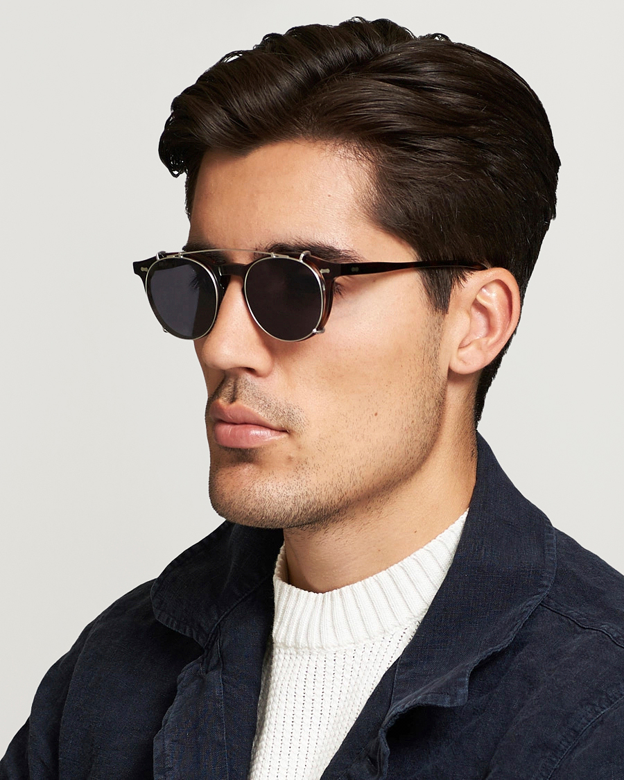 Men | Sunglasses | TBD Eyewear | Pleat Clip On Sunglasses Classic Tortoise