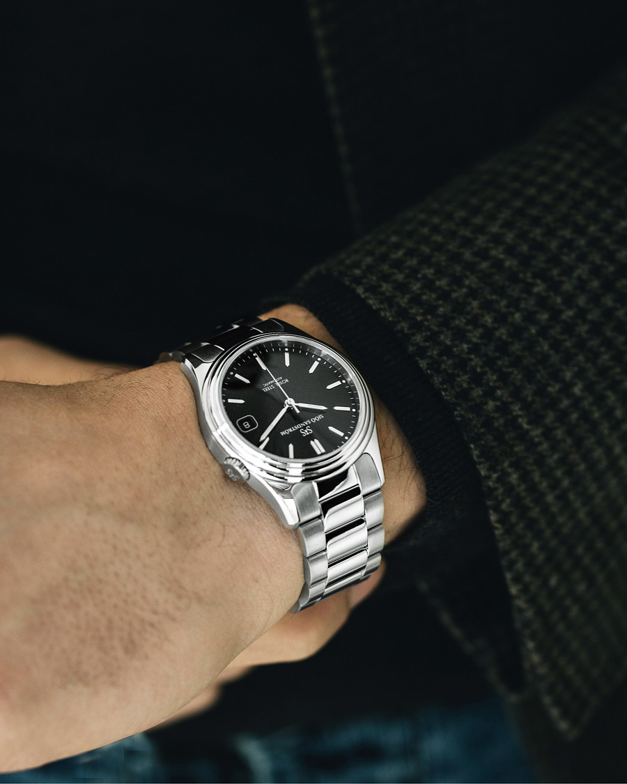 Men | Fine watches | Sjöö Sandström | Royal Steel Classic 36mm Black with Steel