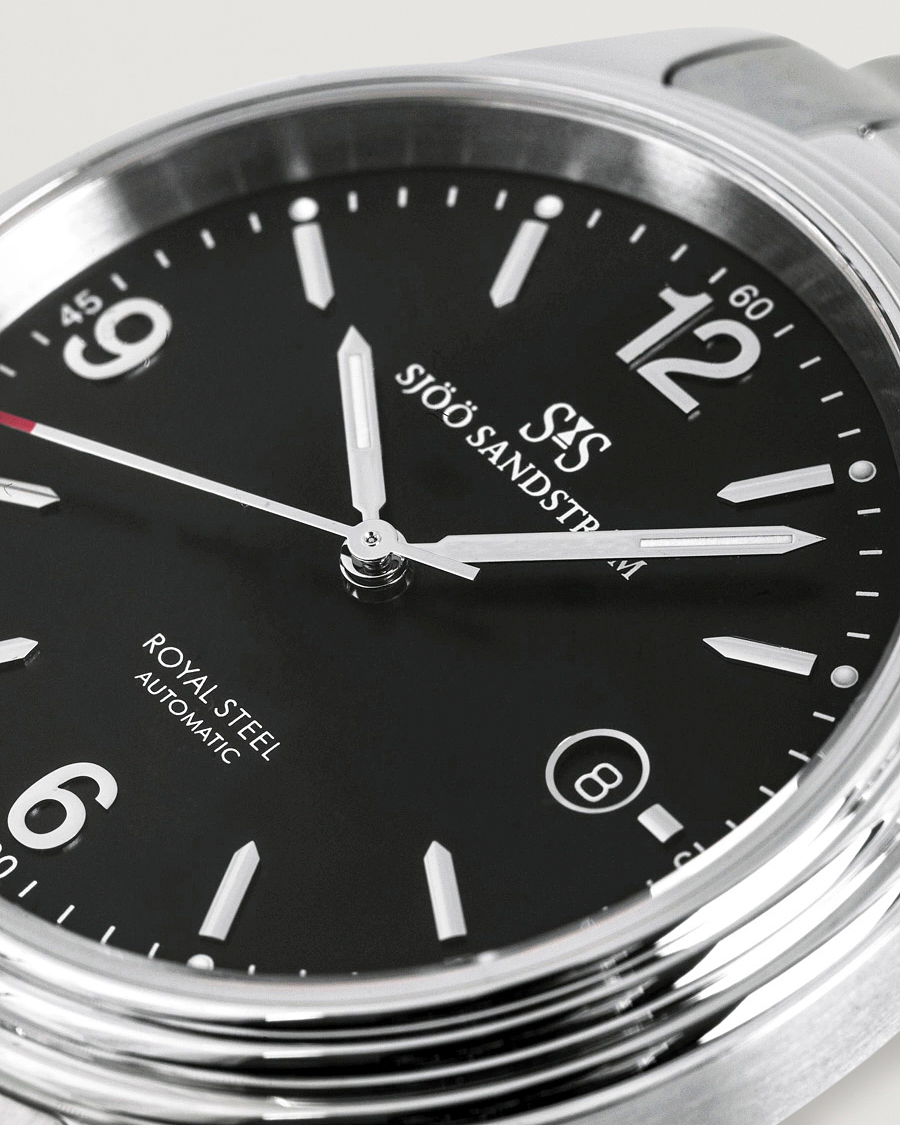 Men | Sjöö Sandström Royal Steel Classic 41mm Black and Steel | Sjöö Sandström | Royal Steel Classic 41mm Black and Steel