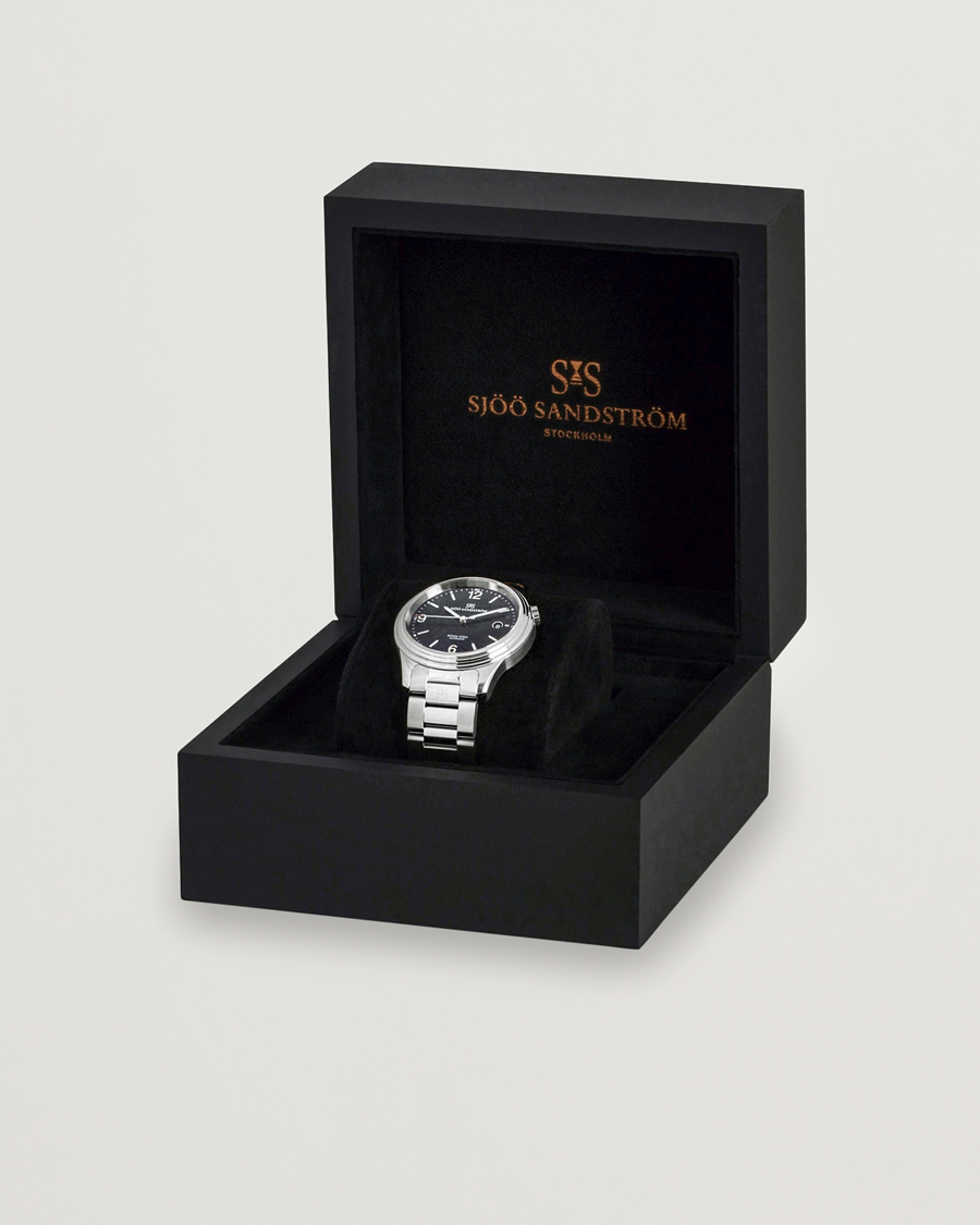 Men | Sjöö Sandström Royal Steel Classic 41mm Black and Steel | Sjöö Sandström | Royal Steel Classic 41mm Black and Steel