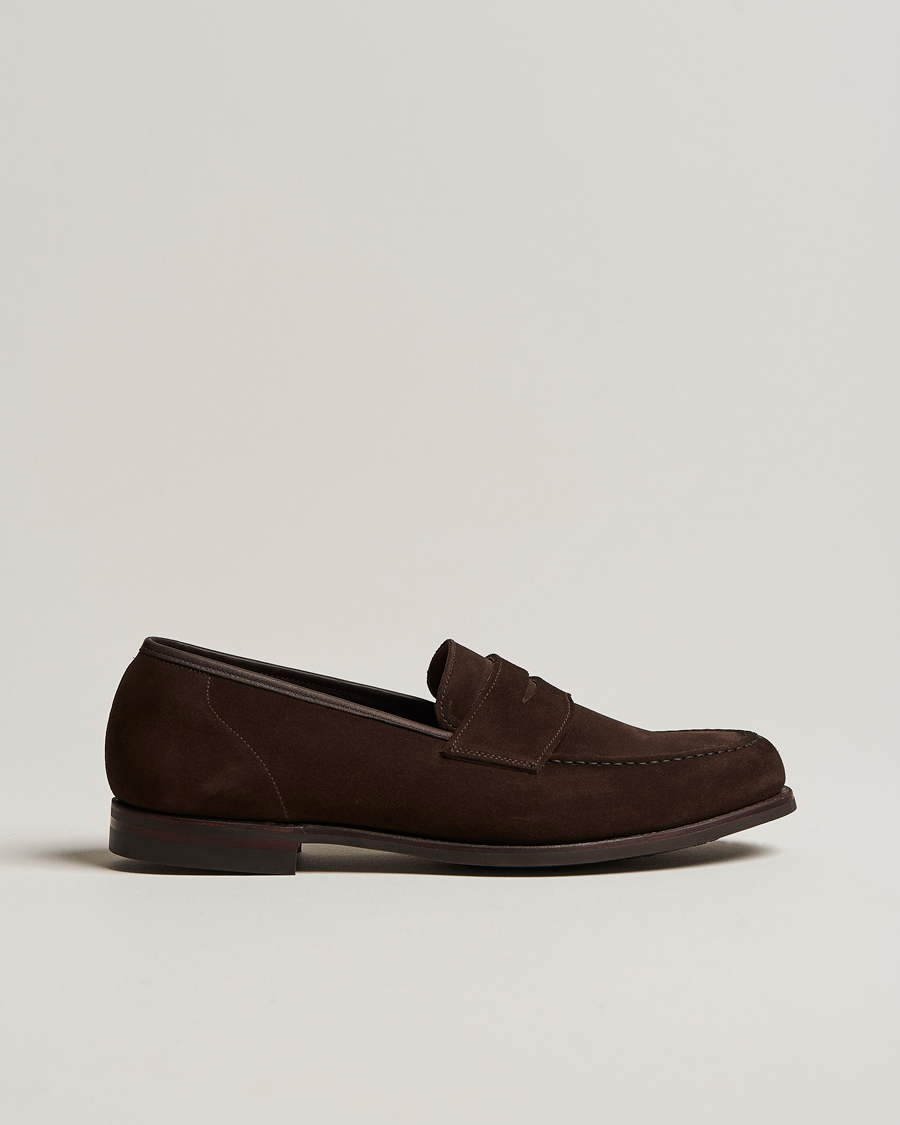 Men | Loafers | Crockett & Jones | Harvard City Sole Dark Brown Suede