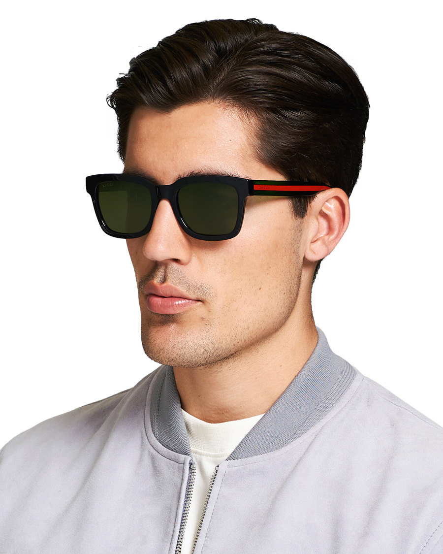 Men |  | Gucci | GG0001S Sunglasses  Black/Green