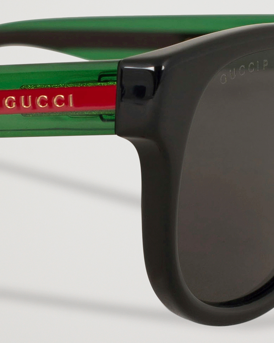 Men | Gucci GG0003S Sunglasses Black/Green/Grey | Gucci | GG0003S Sunglasses Black/Green/Grey