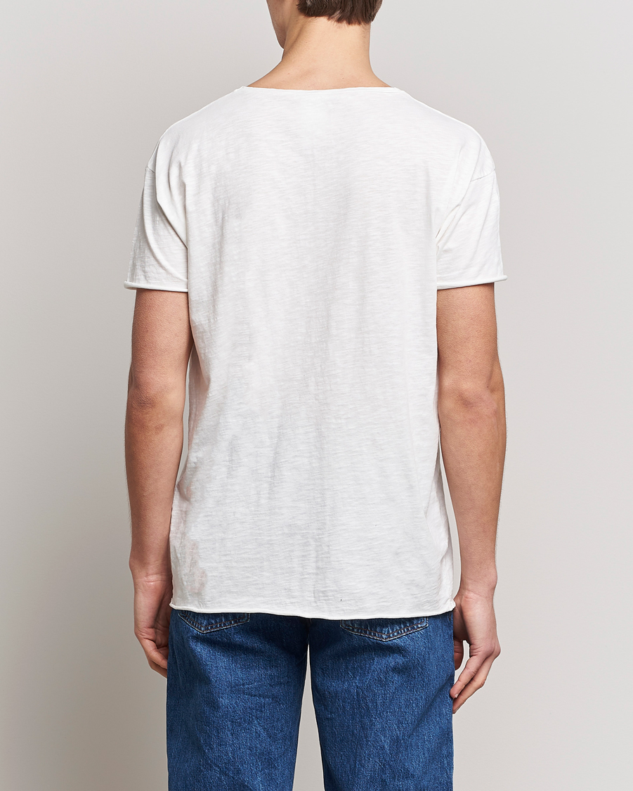 Men | T-Shirts | Nudie Jeans | Roger Slub Crew Neck Tee Off White